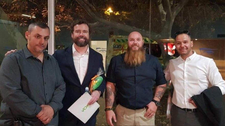 De derecha a izquierda: Antonio Rodríguez, Francisco Hernández e Iván Espinosa de los Monteros