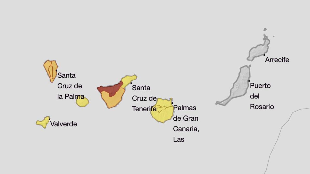 Aviso rojo en el norte de Tenerife por la borrasca Therese.