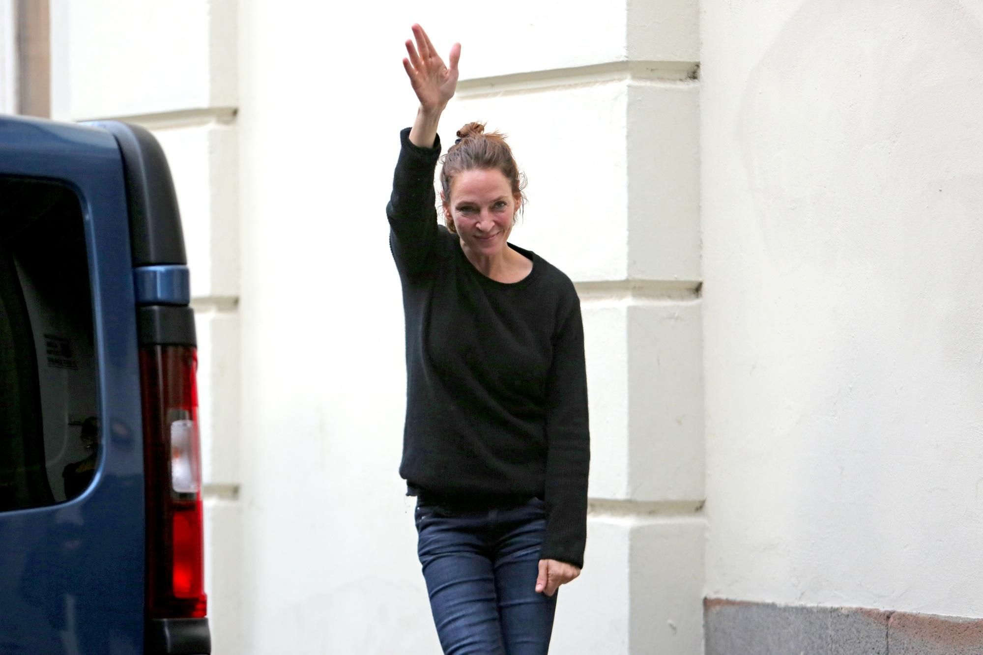 Uma Thurman tras salir del rodaje de 'Down a dark hall'