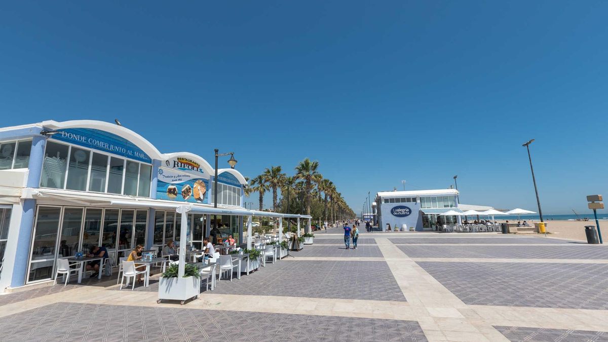 Paseo marítimo de la playa de la Malvarrosa
