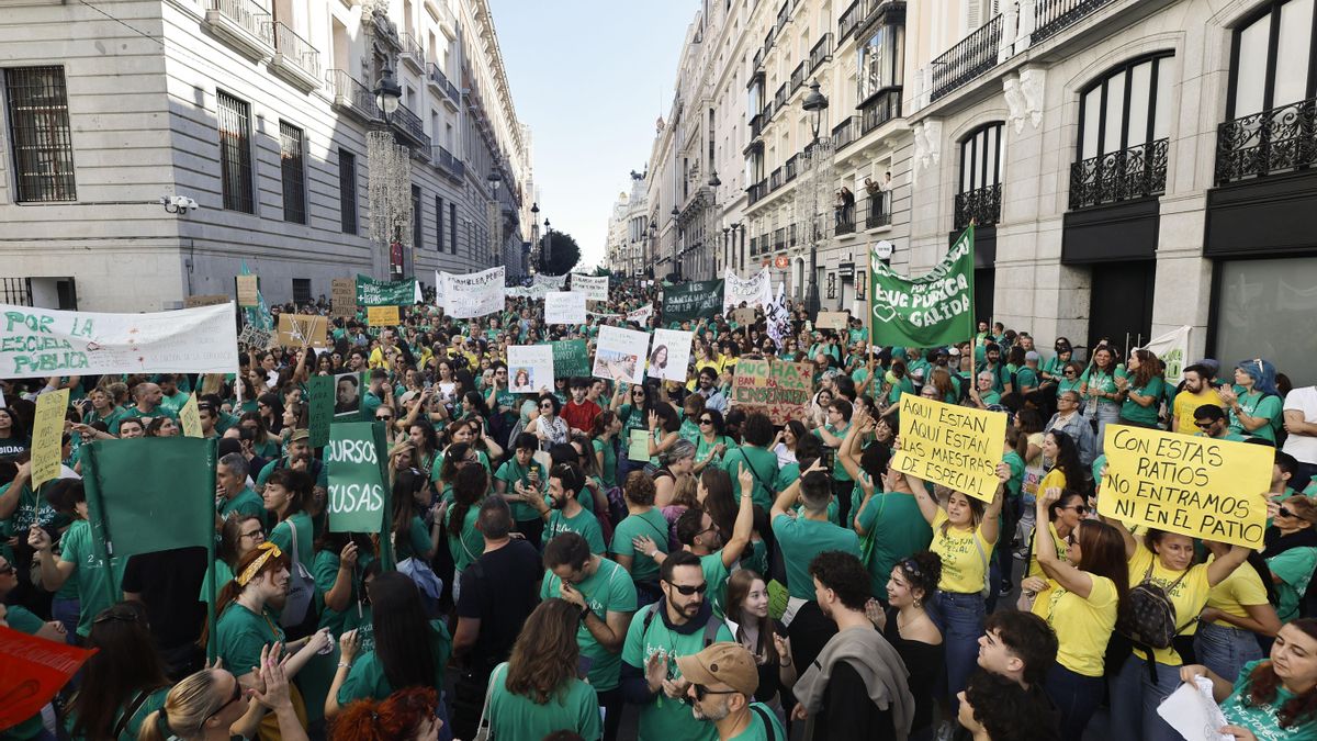 Miles de personas inundan Madrid en defensa de la educación pública: "Ni un paso atrás"