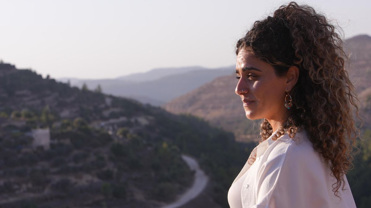 Alice Qassis durante su entrevista en la zona de Al Mahrour (Cisjordania)