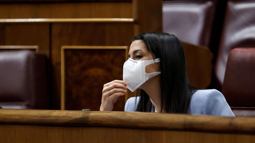 La líder de Ciudadanos, Inés Arrimadas este miércoles en el Congreso. EFE/Chema Moya