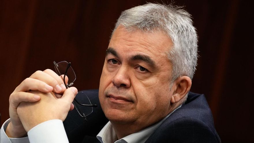 El exdiputado socialista Santos Cerdán durante su comparecencia este miércoles en la comisión del caso Koldo del Senado.