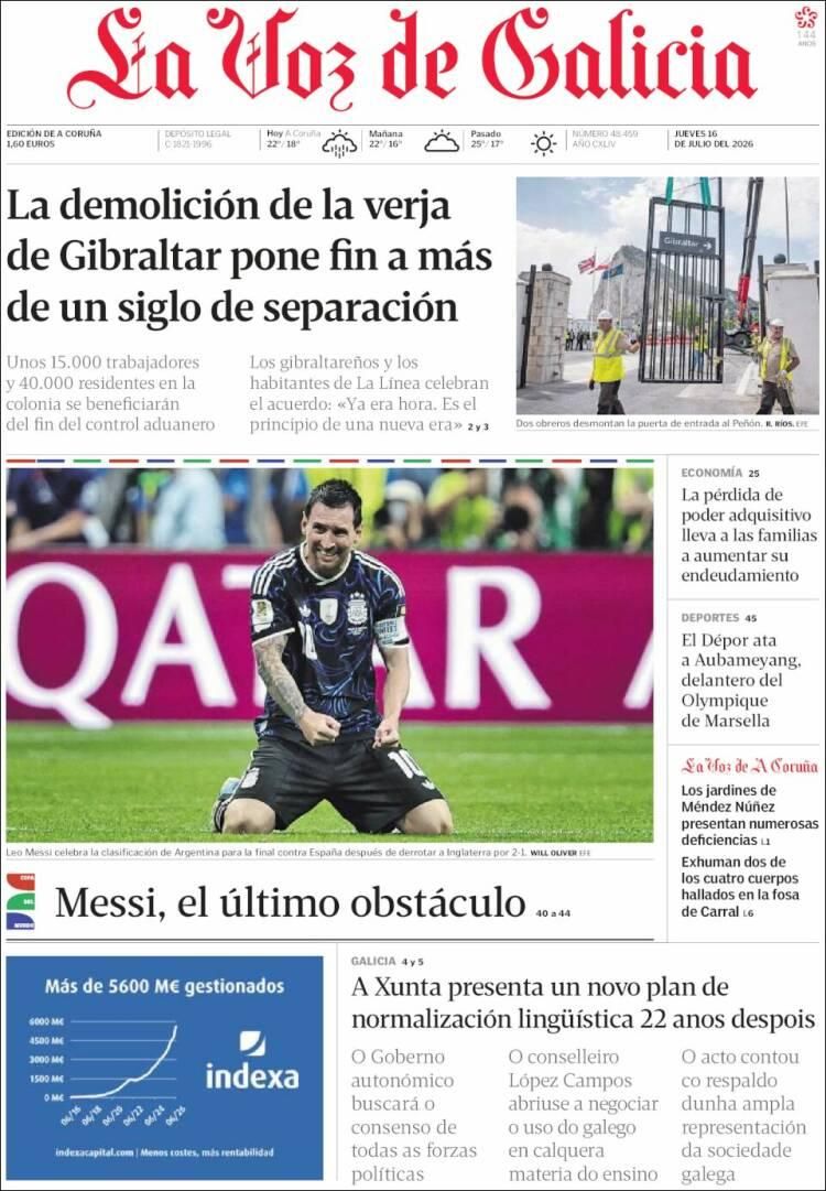 Hermosa mañana, ¿verdad? La Selección Argentina lo hizo otra vez: las tapas de los diarios se rinden ante la Scaloneta finalista