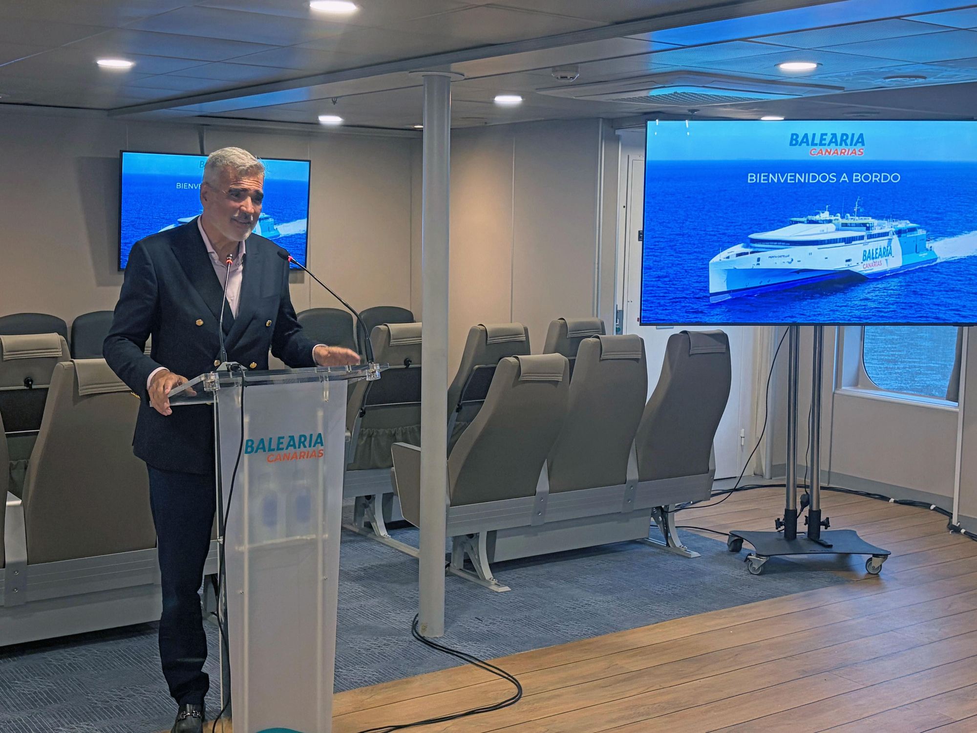 Baleària Canarias presenta en La Palma el ‘fast ferry Pepita Castellví’.