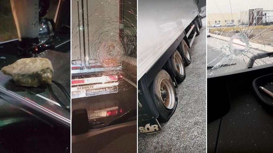 Varios camioneros que no se han unido a la huelga denuncian actos de sabotaje