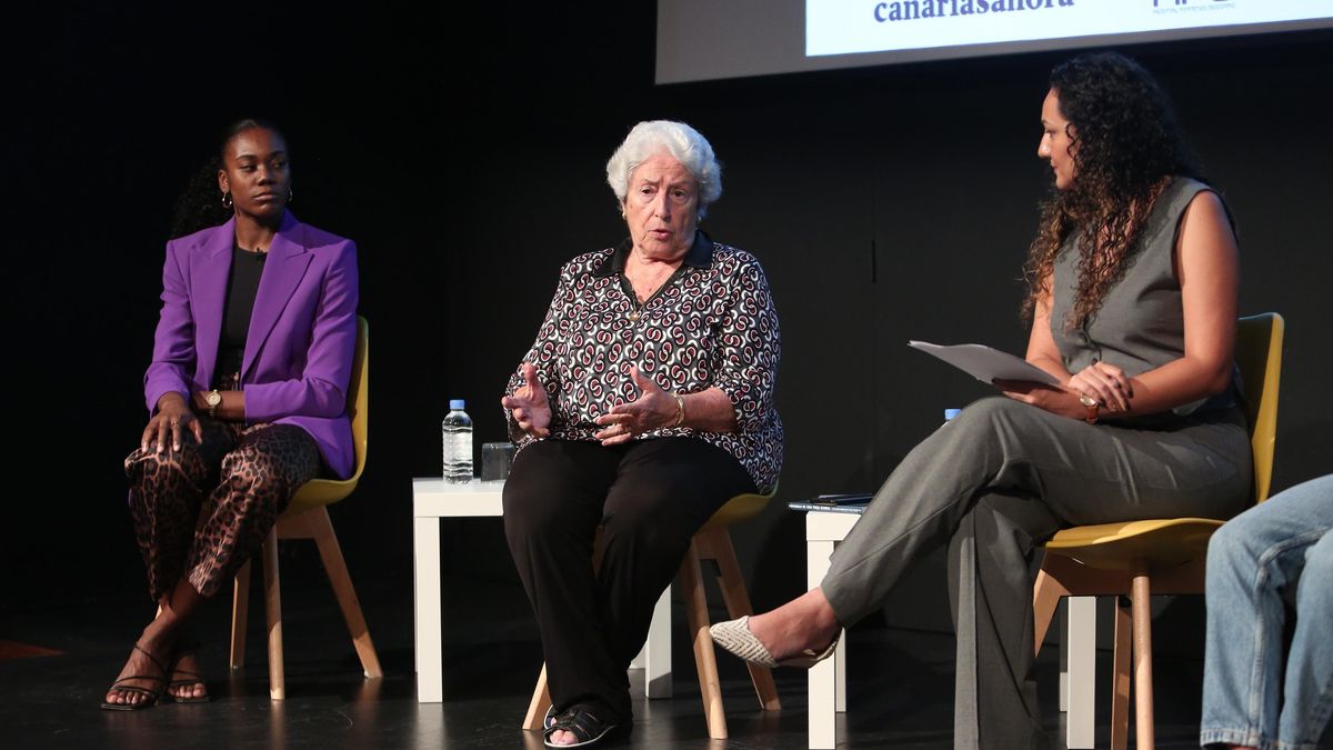 La jugadora de baloncesto Iris Mbulito, la exjugadora Charo Borges y la periodista Jennifer Jiménez.