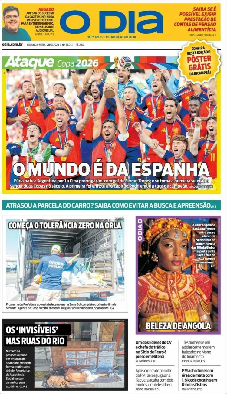 Las lágrimas de Messi y el título de España, en las tapas de los diarios del mundo