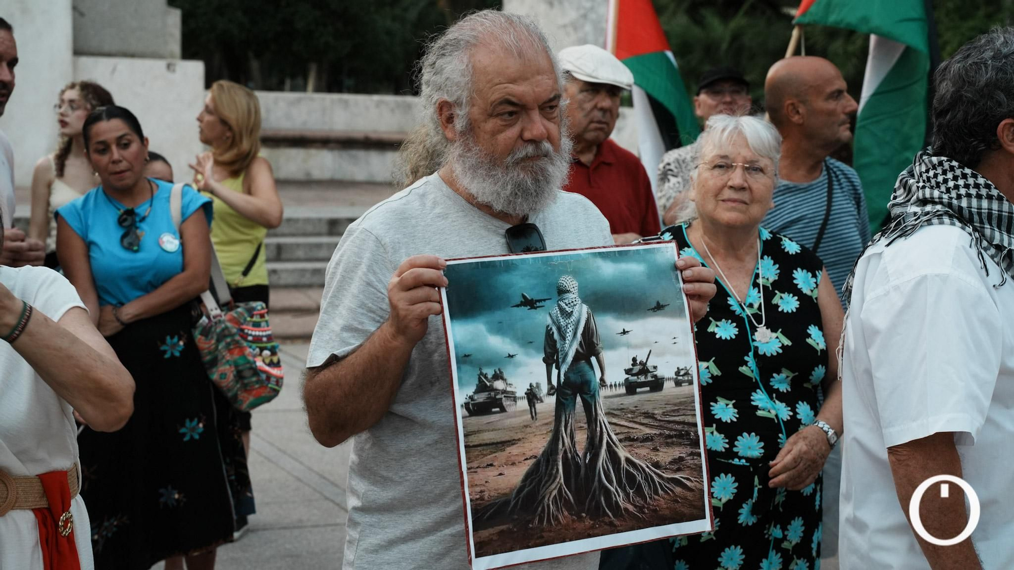 Concentración por el 80º aniversario del bombardeo de Hiroshima y Nagasaki, contra el rearme y las guerras.