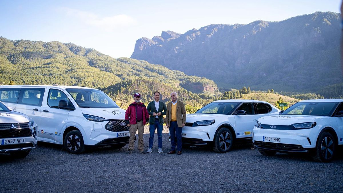 Transición refuerza la flota del Parque Nacional de la Caldera de Taburiente con nuevos vehículos híbridos y eléctricos