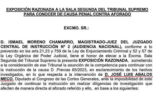 Ismael Moreno pide investigar a Ábalos