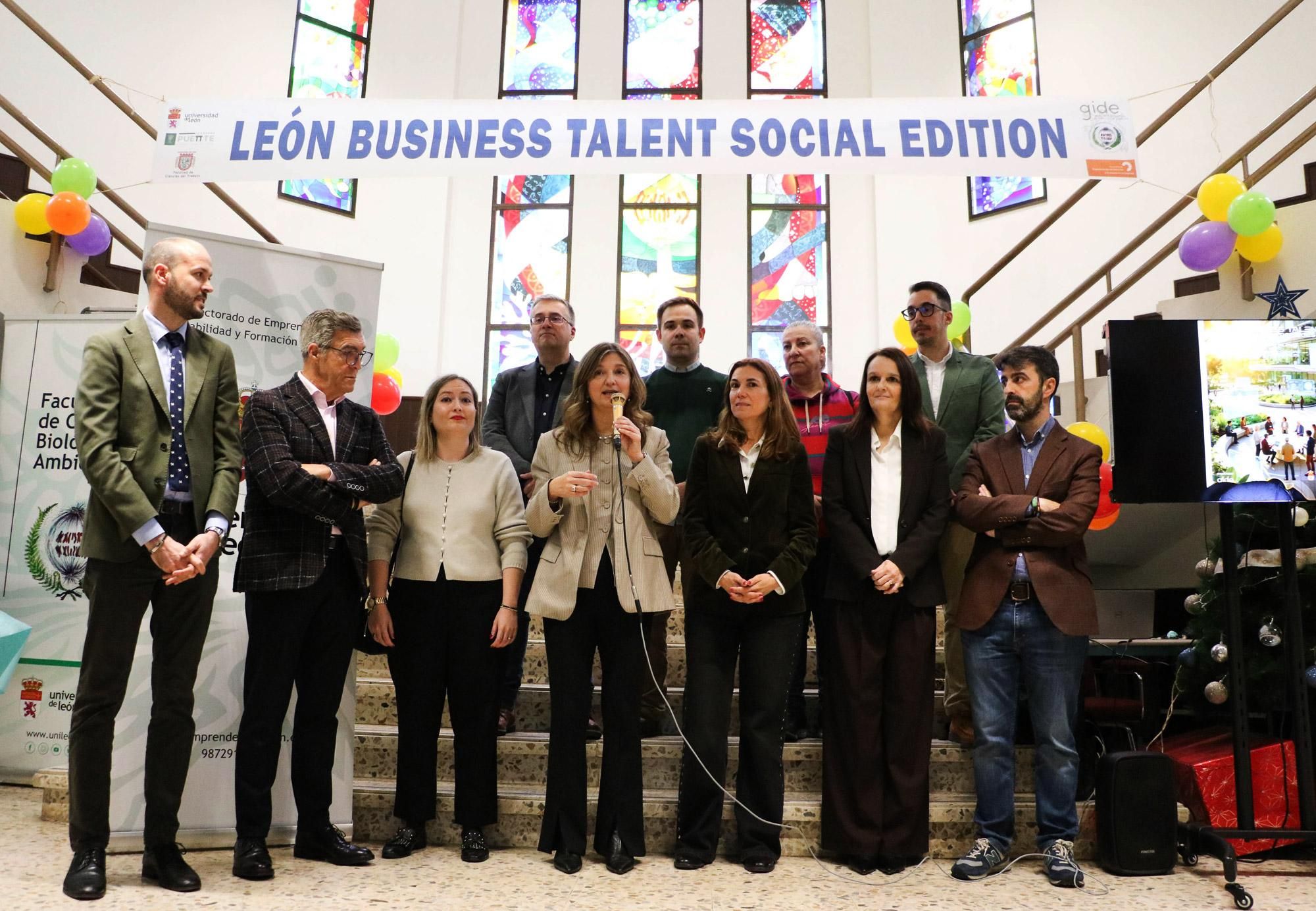 El jurado del concurso de talento empresarial de la ULE.