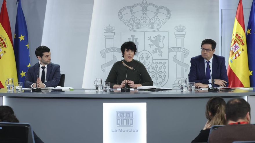 Rueda de prensa tras el Consejo de Ministros celebrao este martes en el Palacio de la Moncloa, Madrid.