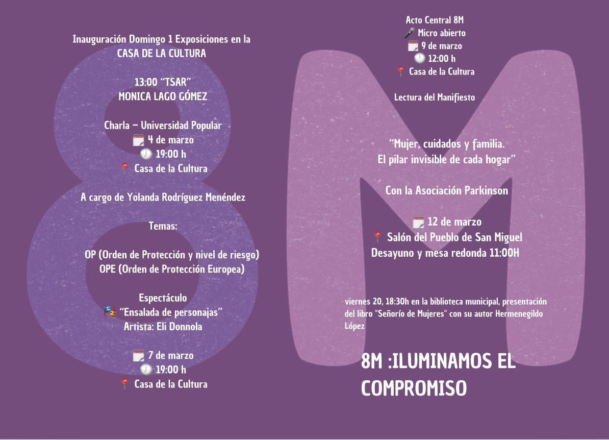 Programa del 8M en Laciana.