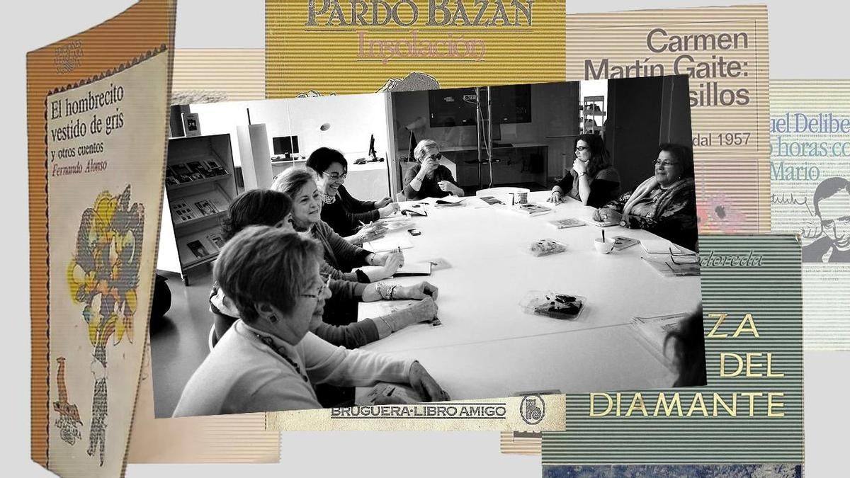 En la imagen central, el Club de Lectura Ágora, de las bibliotecas municipales de A Coruña