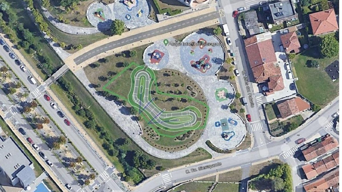 Mapa de la ubicación de la futura pista de pump track