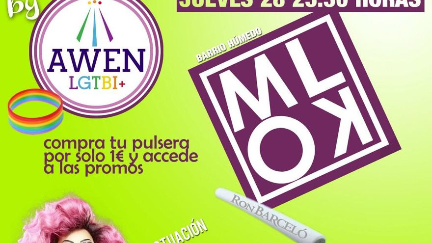 Cartel celebración del Día del Orgullo en el Moloko.