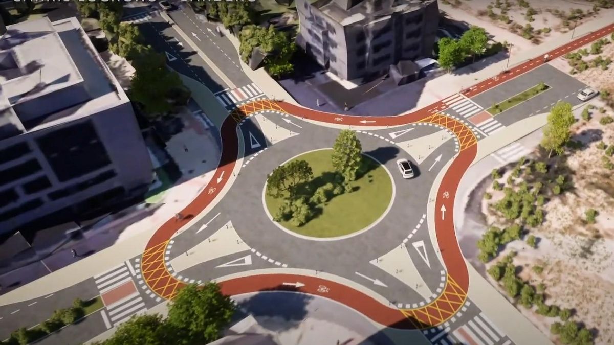 "Nuevo ataque a la movilidad sostenible en Logroño": denuncian que no se ha ejecutado la rotonda que garantiza la conexión segura del carril bici de Lardero