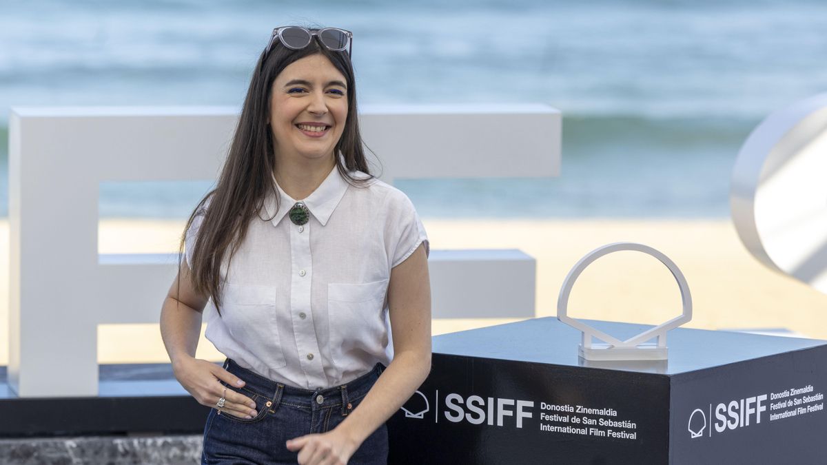 La directora Laura Carreira en el pasado Festival de San Sebastián, donde ganó el premio a la Mejor dirección por 'On falling'