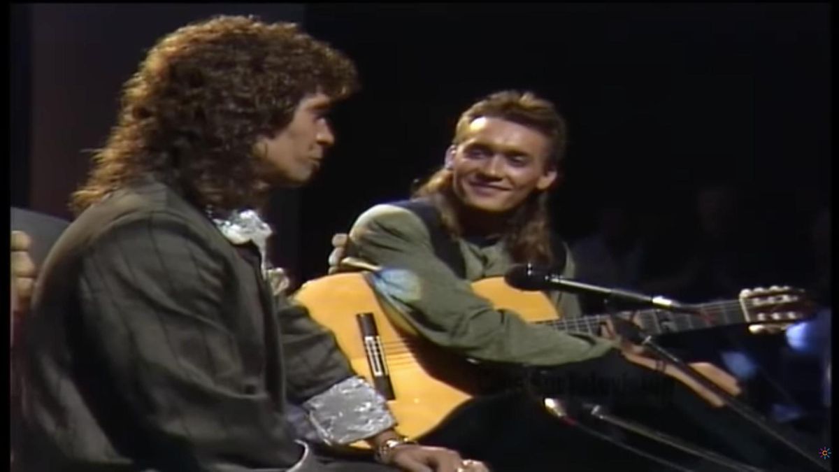 Vicente Amigo y Camarón de la Isla, en una actuación del año 1987.