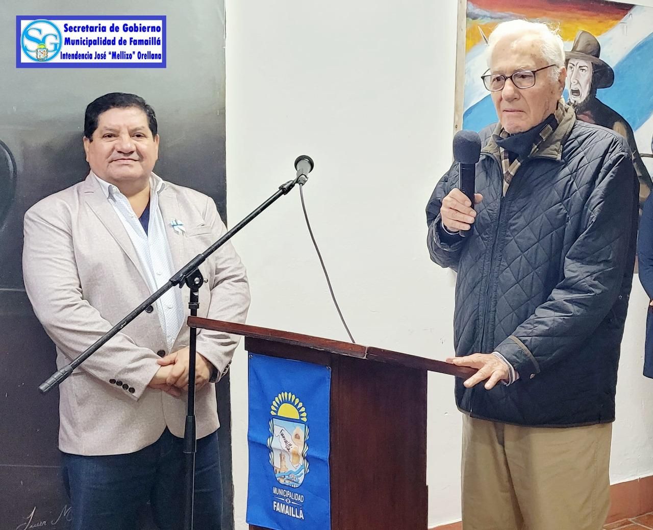 El intendente José Orellana y Figueroa Minetti. Fotos: FB de la Secretaría de Gobierno de la Municipalidad de Famaillá