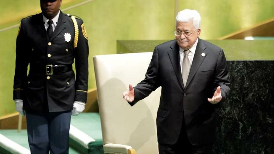 Palestinian Authority President Mahmoud Abbas arrives to speak to the general debate of the 74th session of the General Assembly of the United Nations at United Nations Headquarters in New York, New York, USA, 26 September 2019.