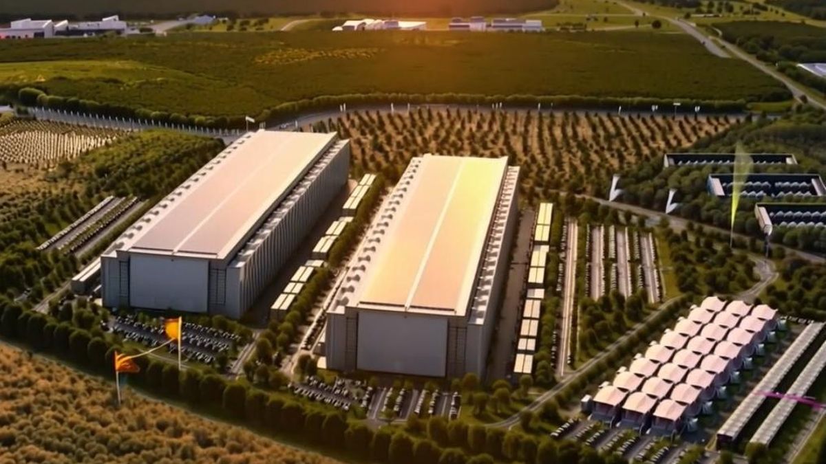 Recreación del futuro centro de datos IA de DC Malpica en Mora (Toledo) en expansión