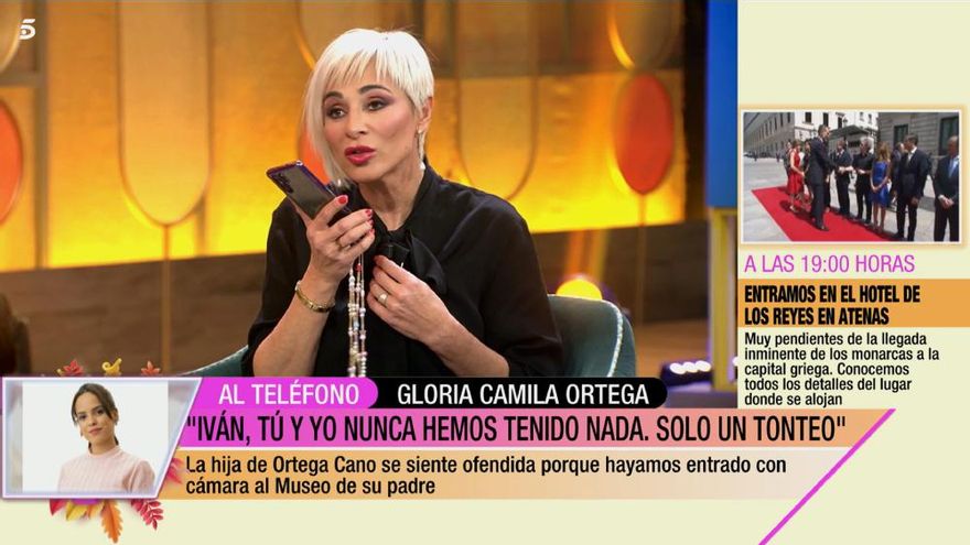 Ana María Aldón y Gloria Camila se enfrentan por teléfono en 'Fiesta' con una "dolorosa" frase final