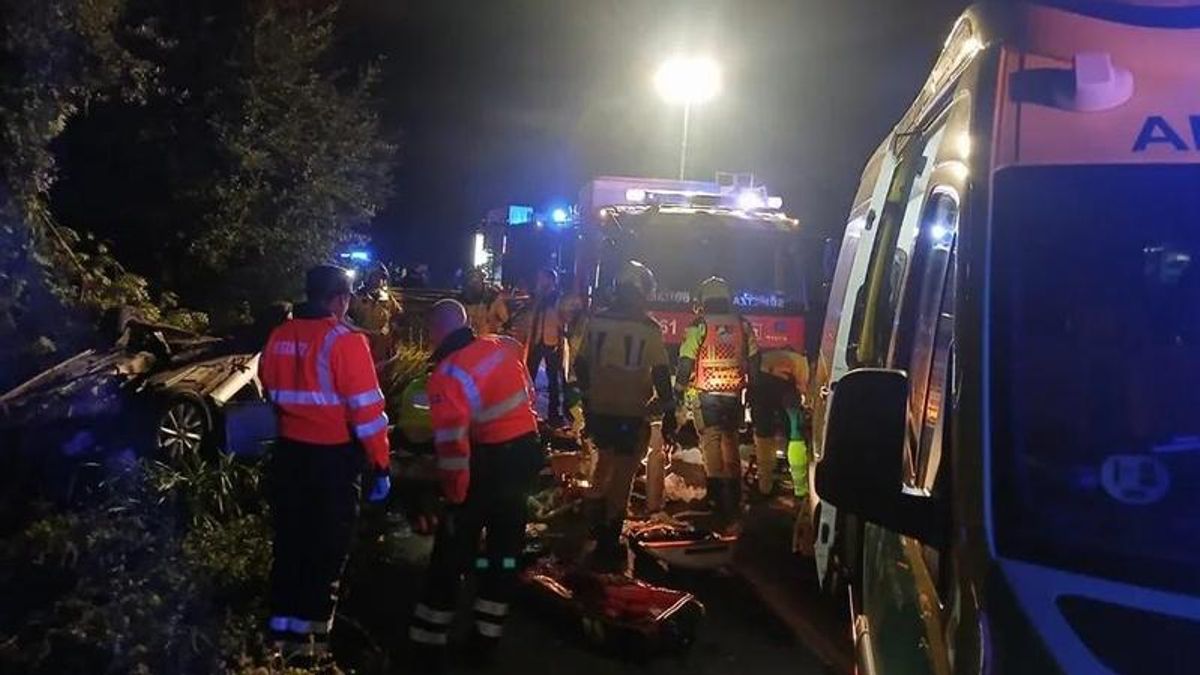 Bomberos y agentes de la Ertzaintza desplazados al lugar del accidente