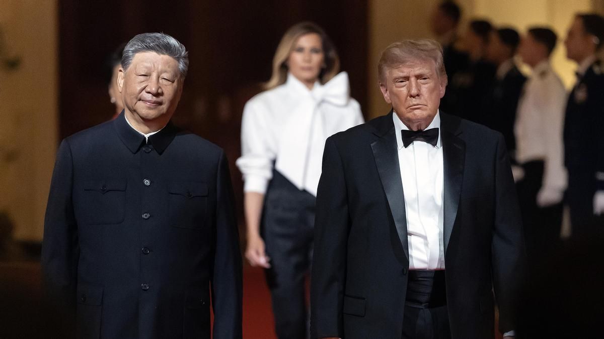 Tecnoligarcas, una escultura de un águila gigante y una visita a las obras del salón de baile: la cena de gala de Trump para Xi