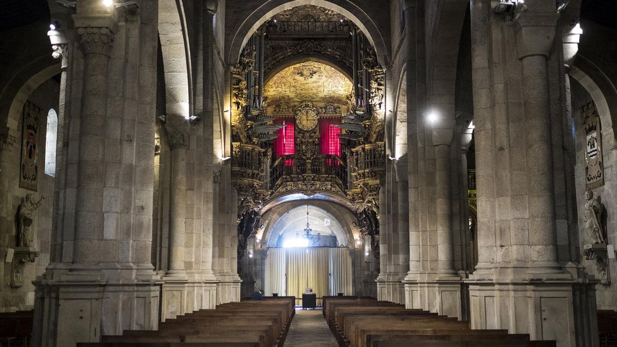 Interior macizo de la Catedral de Braga.