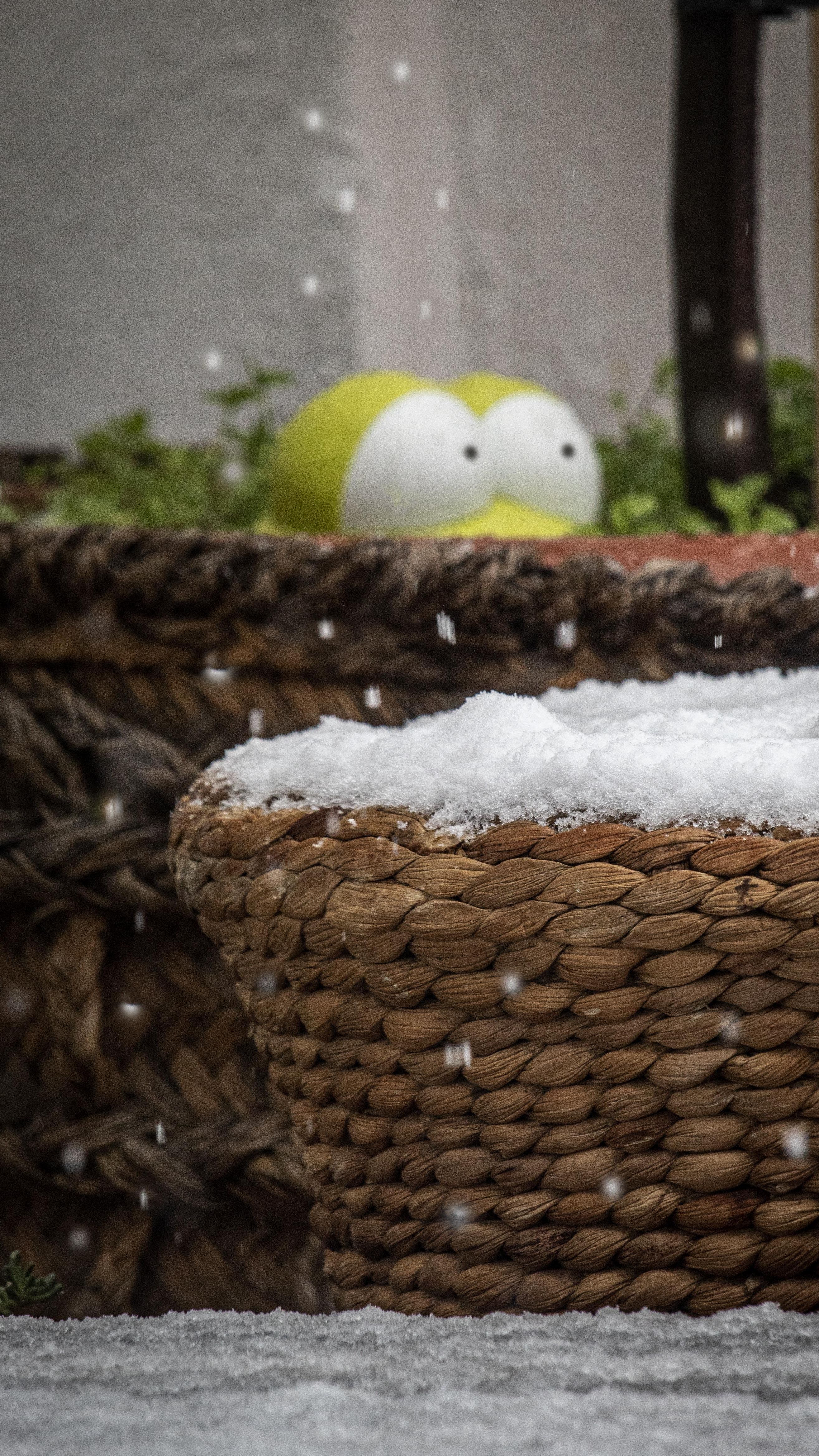 Nevada en balcón de Malasaña