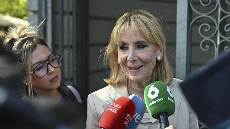La ex presidenta de la Comunidad de Madrid Esperanza Aguirre en Madrid.
