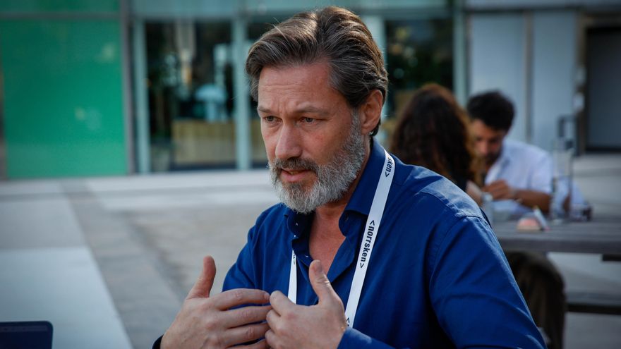 Stewart, durante su entrevista con elDiario.es