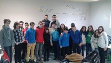 Los estudiantes vascos que participan en el programa europeo contra el ciberacoso.