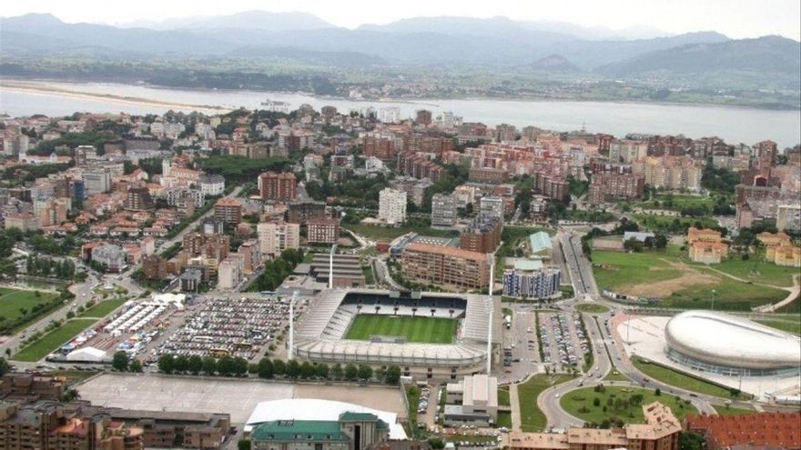 Vista aérea de los Campos de Sport de El Sardinero