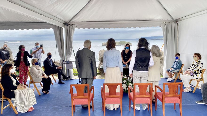 Carpa celebración boda en Palacio Magdalena en Santander