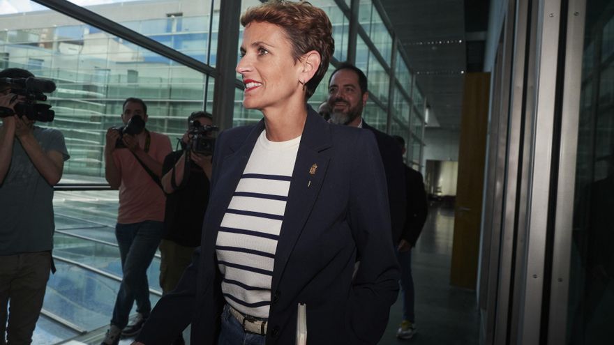 Archivo - La secretaria general del PSN y candidata a la Presidencia del Gobierno de Navarra, María Chivite.