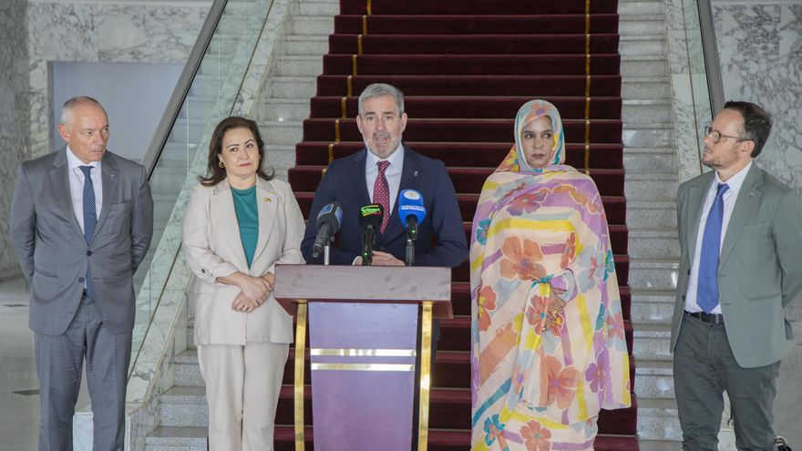 Clavijo ve "insuficientes" los fondos en Mauritania para frenar la migración y dice que la UE "tiene que hacer más"