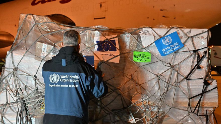 Cargamento de ayuda que llega a Líbano, en marzo de 2026