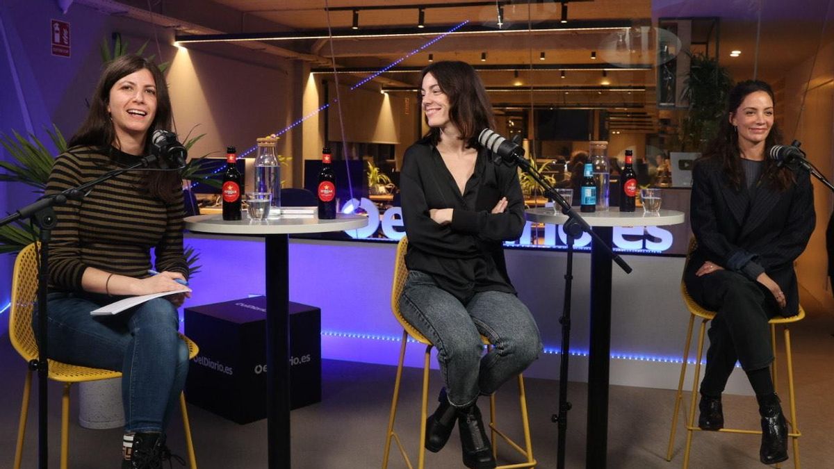 En la redacción con Vicky Luengo y María Hervás.