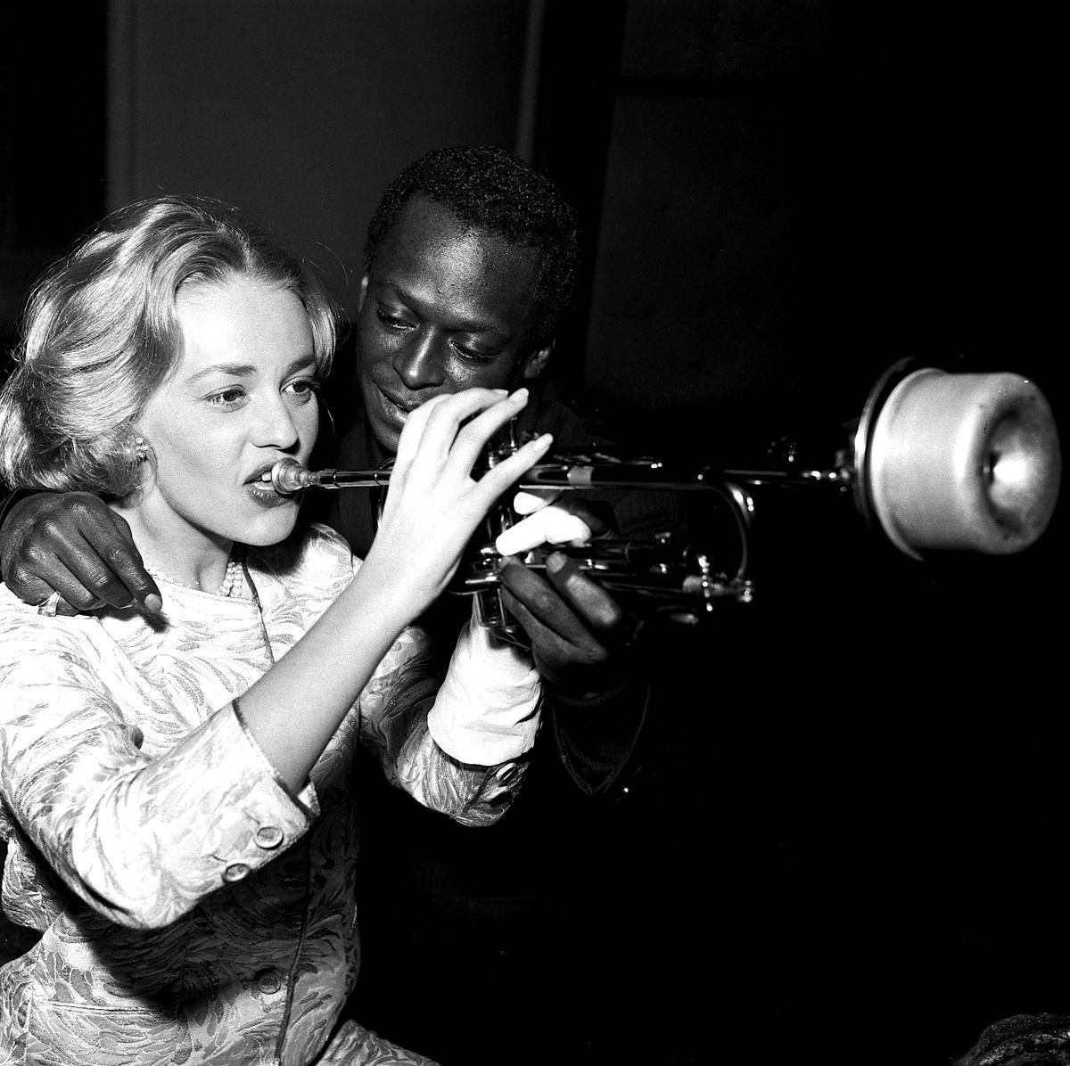 Jeanne Moreau junto a Miles Davis