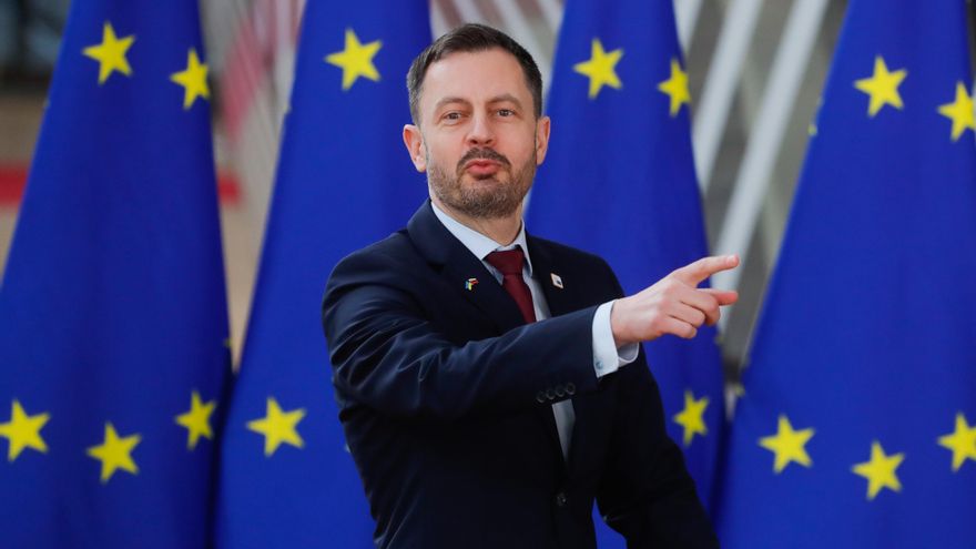 El presidente del Gobierno eslovaco, el conservador Eduard Heger, en una fotografía de archivo. EFE/EPA/STEPHANIE LECOCQ