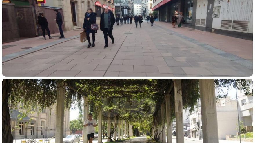 UPL reclama sombras con toldos y enredaderas en las nuevas zonas peatonales del centro de León