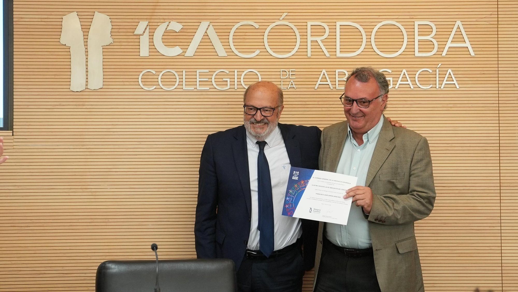 Acto institucional del Colegio de la Abogacía de Córdoba con motivo del Día de la Justicia Gratuita