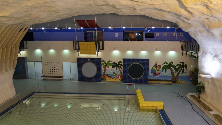 Sala de natación Itäkeskus, Helsinki, que se puede adaptar como refugio.