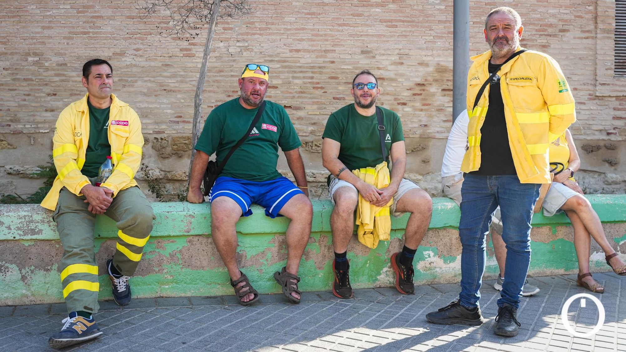 Marcha amarilla de bomberos forestales