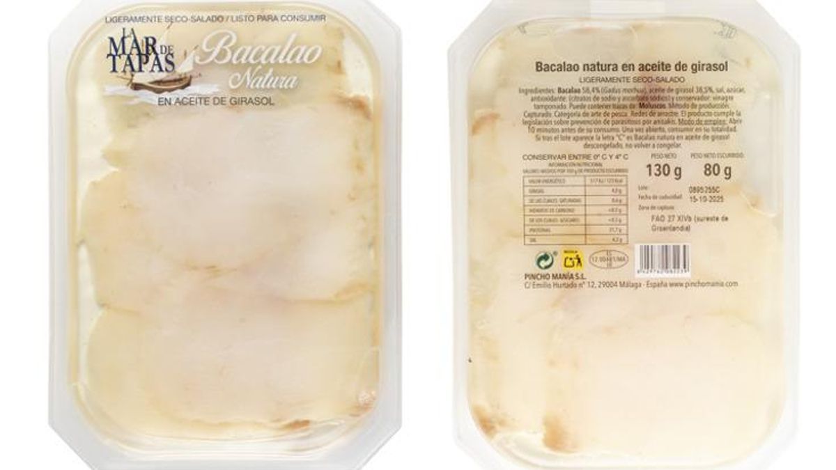 Alerta sanitaria por la presencia de Listeria en productos de bacalao en aceite de girasol procedente de España