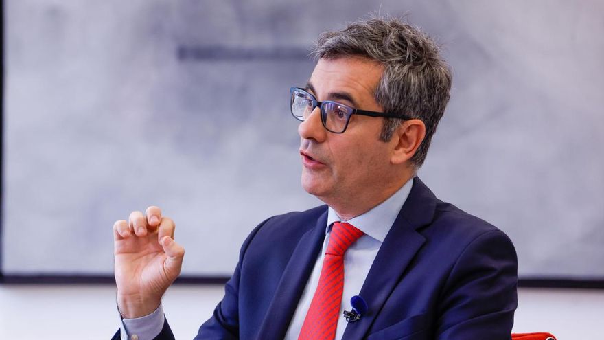 El ministro de la Presidencia, Justicia y Relaciones con las Cortes, Félix Bolaños, en una entrevista con EFE